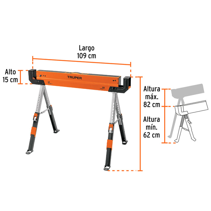 Burro/Mesa de trabajo, multiusos, Truper 103301 MT-590