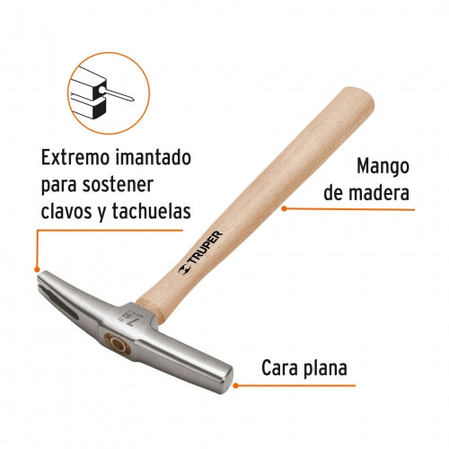 Martillo 7 oz tapicero, mango 12', Truper 16860 MTT-7