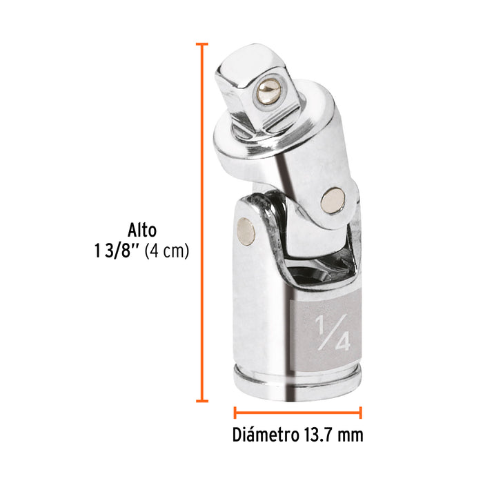 Nudo universal para dados con cuadro de 1/4', Truper 13226 N-4770