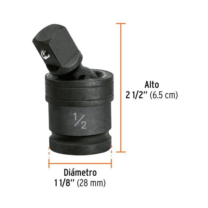 Nudo universal para dados de impacto cuadro 1/2', Truper 103196 NI-5470