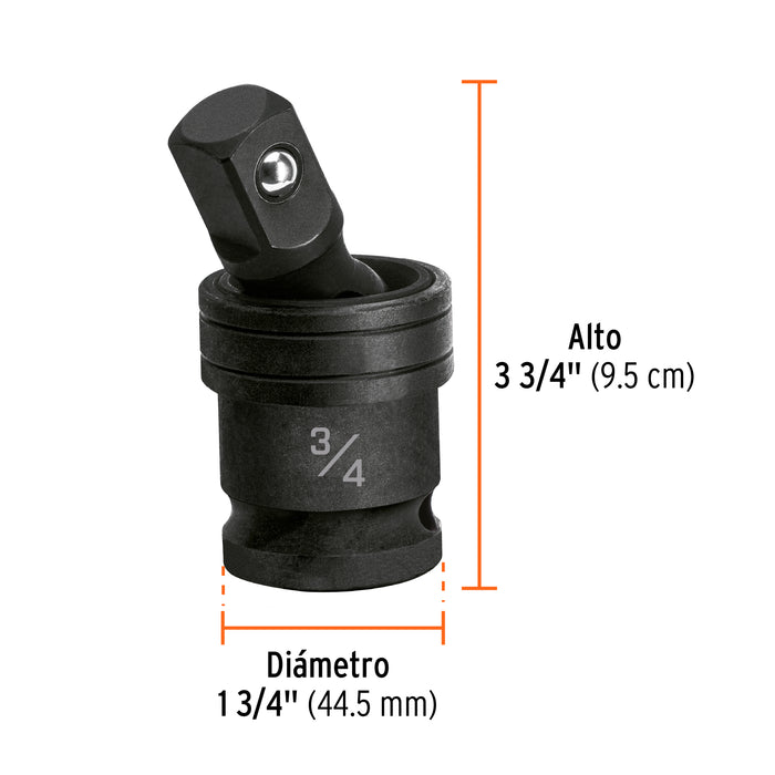 Nudo universal para dados de impacto cuadro 3/4', Truper 103197 NI-5670