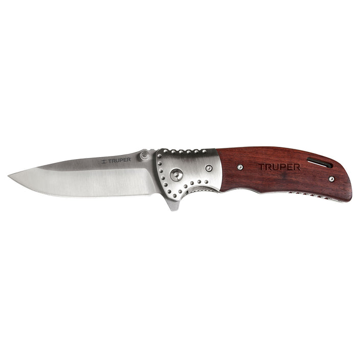 Navaja abatible 4-3/4' mango de madera, Truper 17023 NV-5