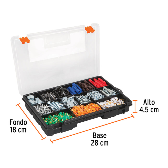 Organizador 11' con 15 compartimentos, Truper 19896 ORG-15