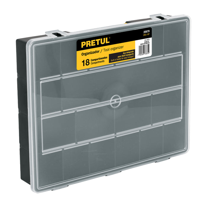Organizador 14' con 18 compartimentos, Truper 11825 ORG-18