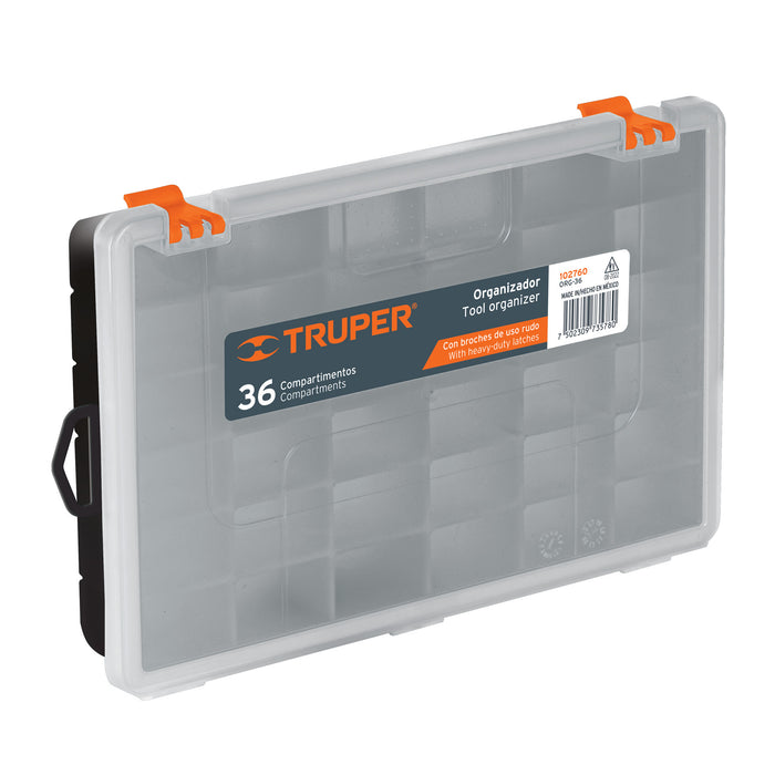 Organizador de 11' con 36 compartimentos, Truper 102760 ORG-36
