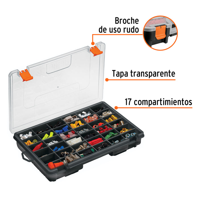 Organizador de 11' con 36 compartimentos, Truper 102760 ORG-36