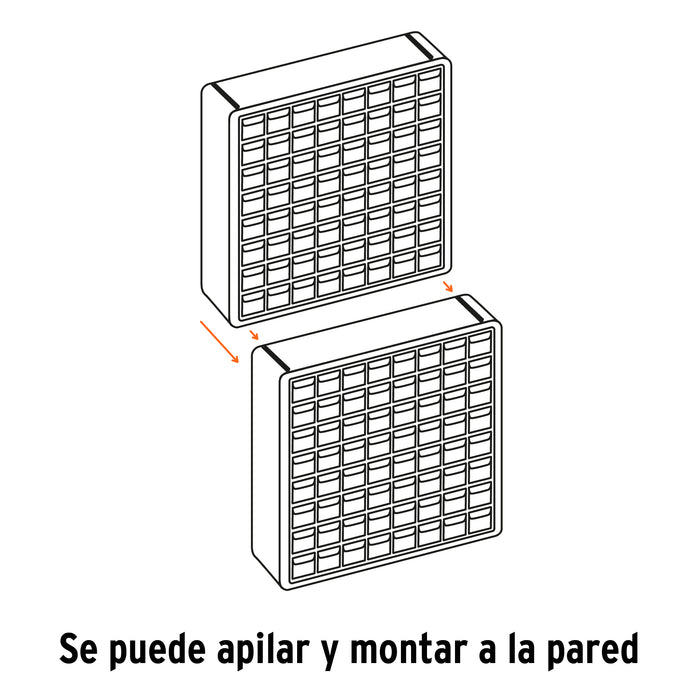 Organizador con 44 gavetas, Truper 102642 ORG-44