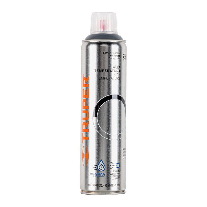 Pintura en aerosol alta temp. bote esbelto, aluminio,400ml 18071 PA-ALTE-A
