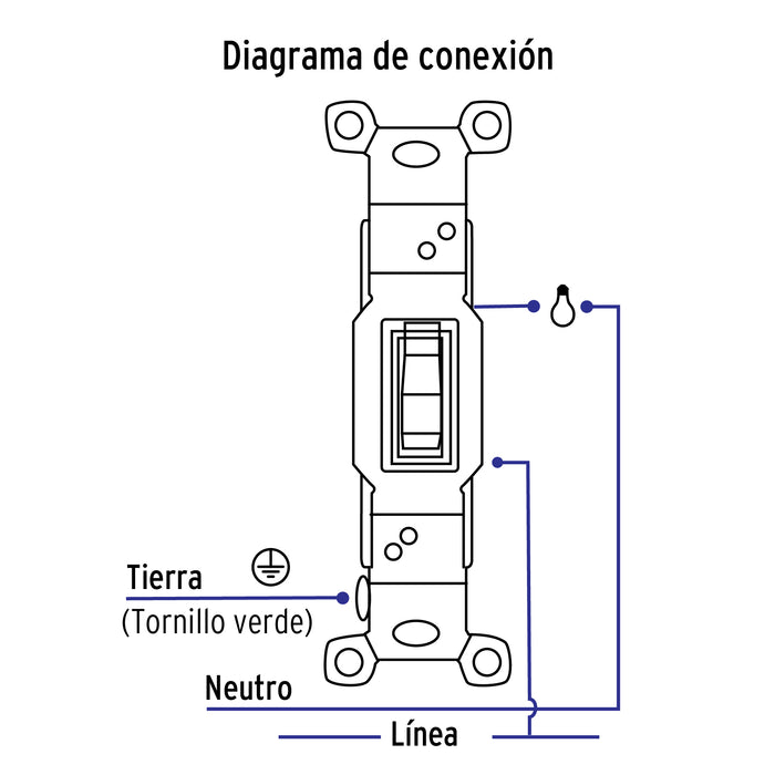 Placa armada interruptor sencillo, línea Standard, marfil 48491