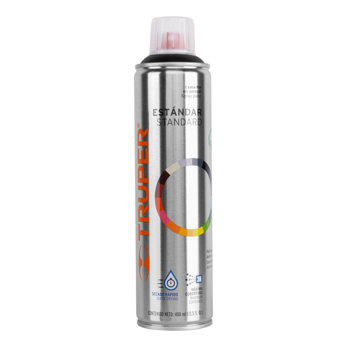 Pintura en aerosol, negro mate, bote esbelto, 400 ml 19033 PA-NM