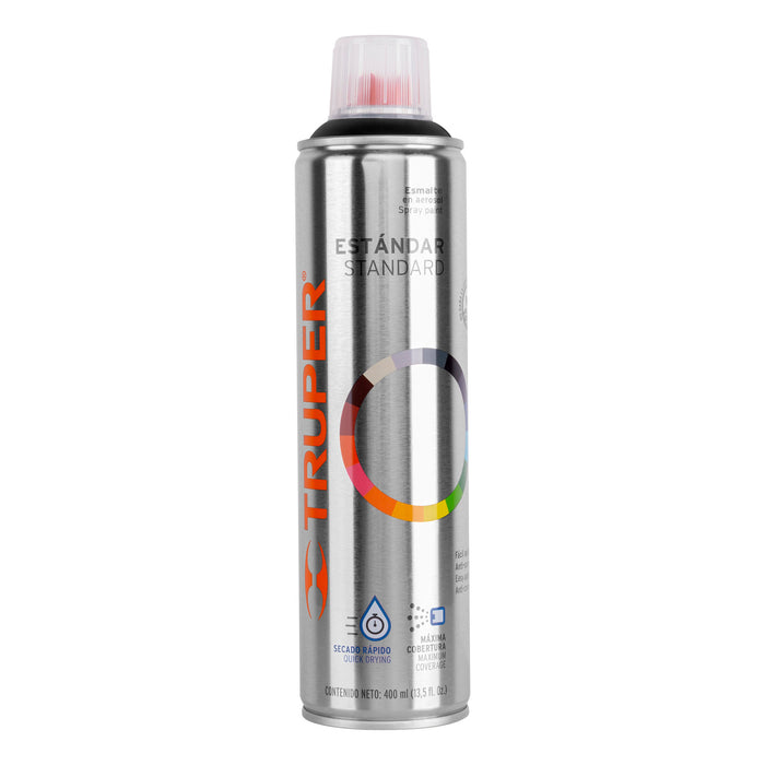 Pintura en aerosol, negro satín, bote esbelto, 400 ml 19054 PA-NS