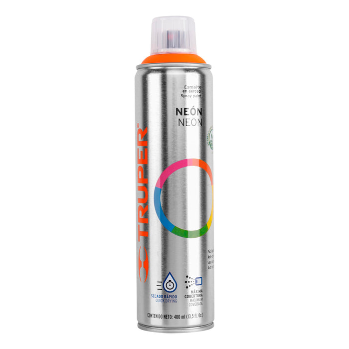 Pintura en aerosol, naranja neón, bote esbelto, 400 ml 19072 PAF-NA