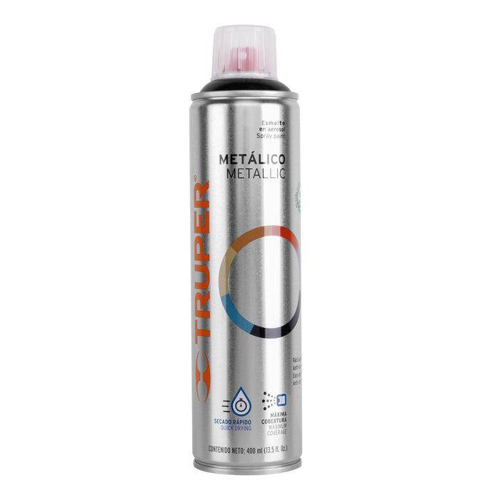 Pintura en aerosol, negro metálico, bote esbelto, 400 ml 12778 PAM-NE