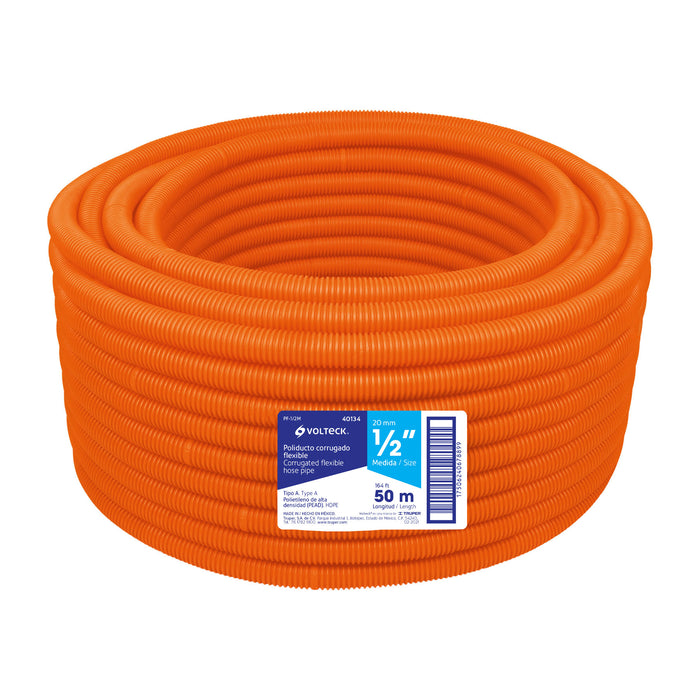 Metro de poliducto 1/2' corrugado flex. s/guía, rollo 50 m 40134