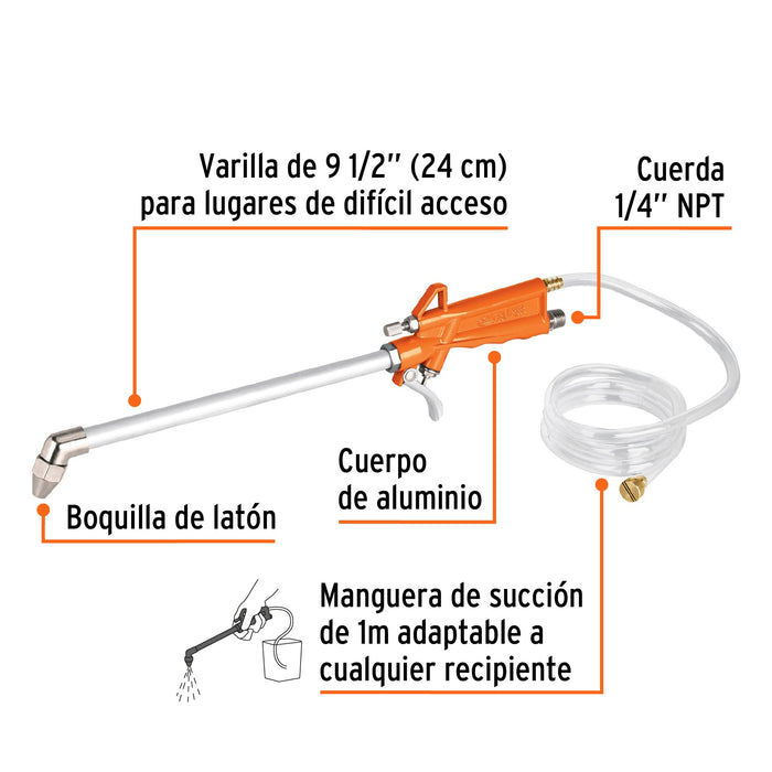 Pistola para limpieza de máquinas, cuerda 1/4 NPT, Truper 19237 PILIM-683