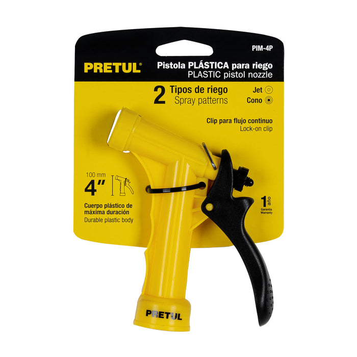 Pistola para riego de 4' de 2 funciones metálica, Pretul 22750 PIM-4