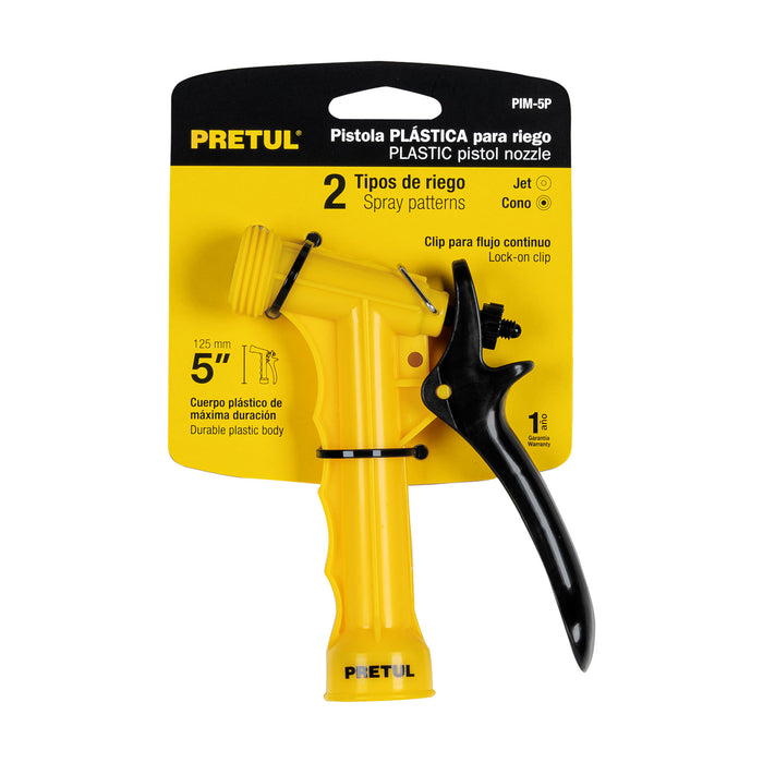 Pistola para riego de 5' de 2 funciones plástica, Pretul 22759 PIM-5P