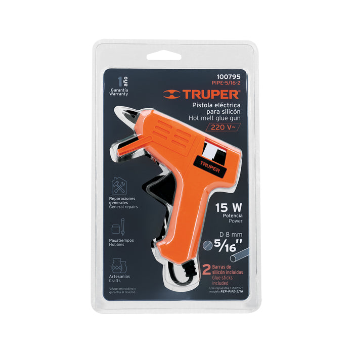 Pistola eléctrica para silicón de 5/16', 220 V, Truper Código: 100795