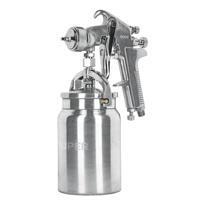 Pistola p/pintar succión HVHP vaso alum, 1.8mm, 3 vál Truper 14085 PIPI-320