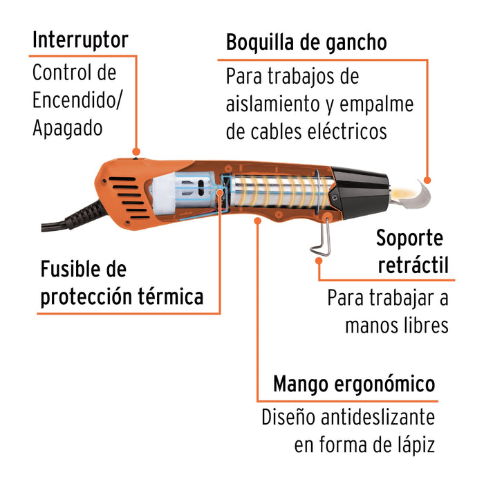 Mini pistola de calor 350 W, profesional, Truper 102578 PISCA-AM