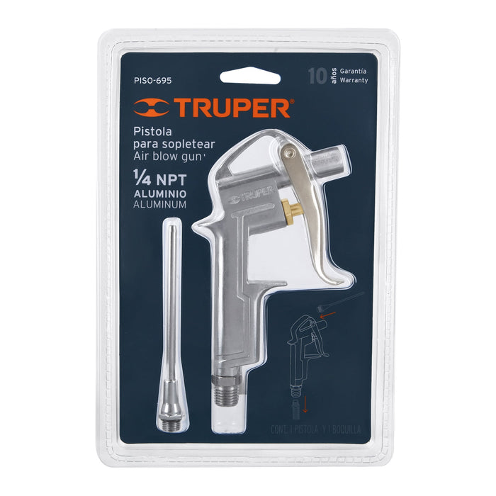 Pistola para sopletear, con extensión de 4, Truper 19235 PISO-695