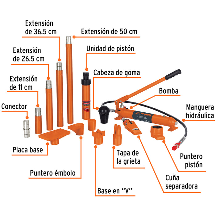 Porto power hidráulico de 10 ton, Truper 14841 PORPO-10