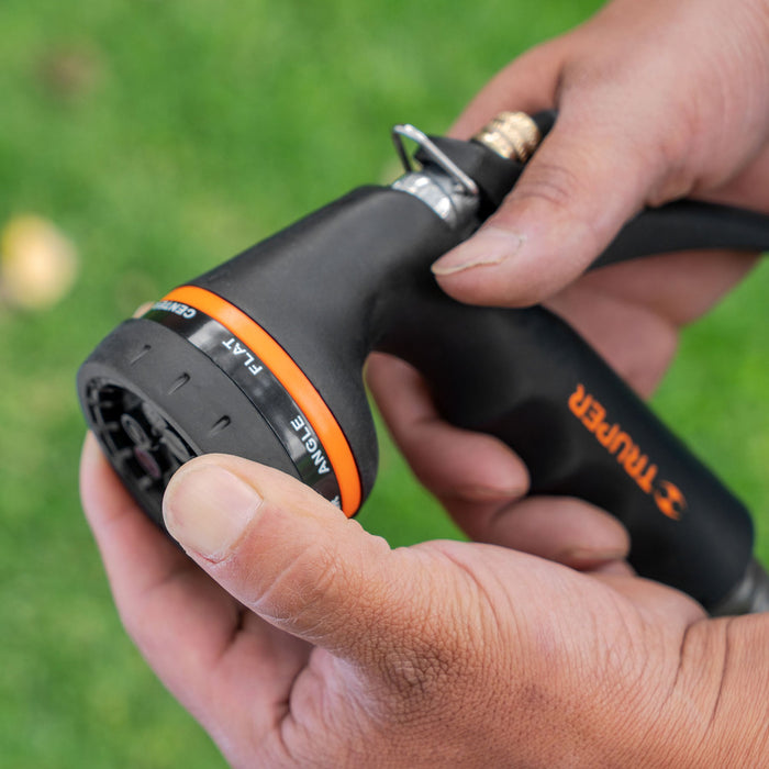 Pistola para riego de 8 funciones metálica con recubrimiento 18477 PR-208