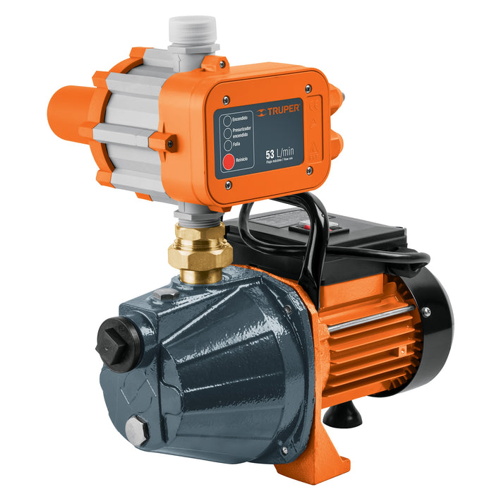 Bomba presurizadora jet hierro 1 HP con control, Truper 19397 PRES-1