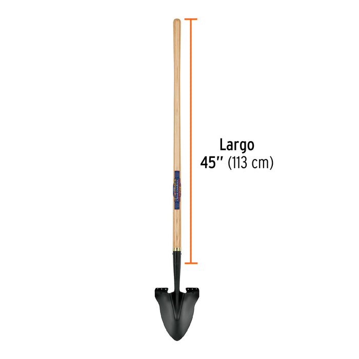 Pala redonda Classic Gardener, mango 45', Truper 17204 PRL-CG