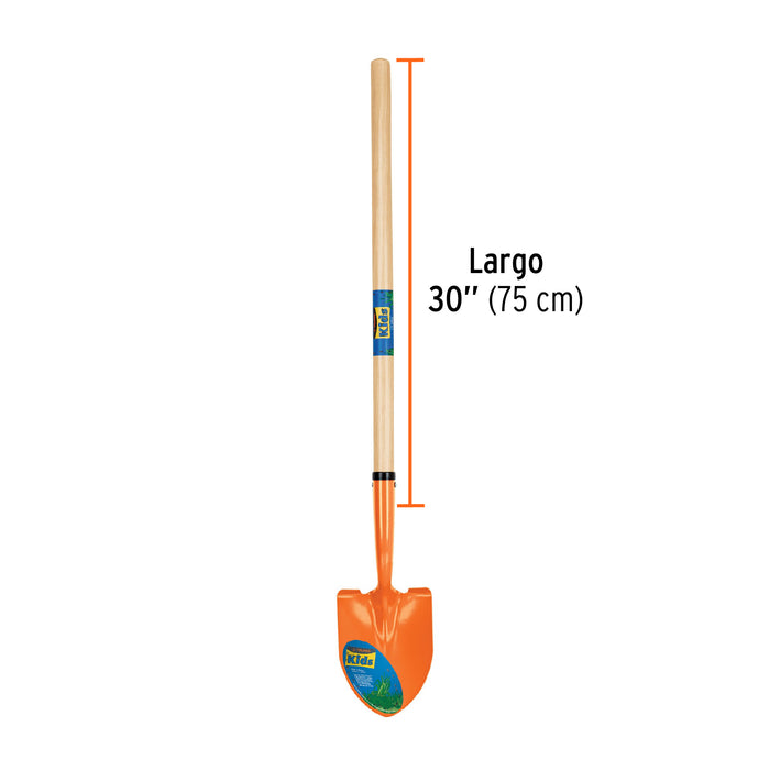 Pala redonda para niños con mango de 30', Truper 17239 PRL-KID