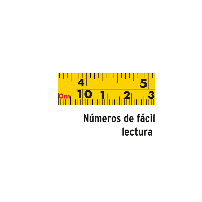 Cinta larga 20 m metálica, carcasa plástica, Truper 20900 PRO-20ME