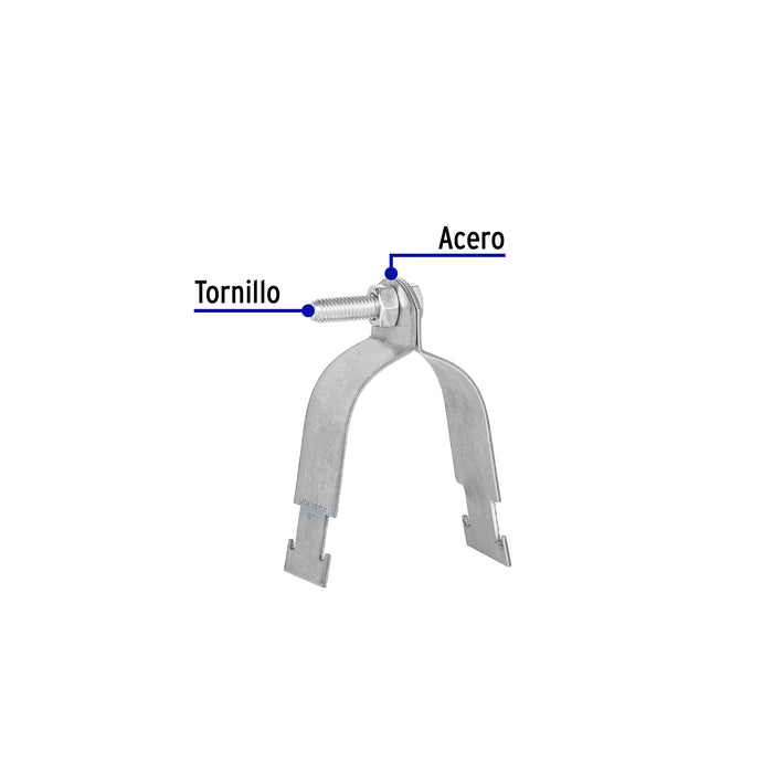 Abrazadera para unicanal de 2', Volteck 46427 PU-2A
