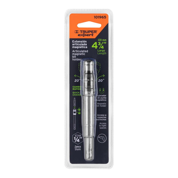 Adaptador articulado de 120 mm magnético para puntas, Expert 101965 PUDE-90120