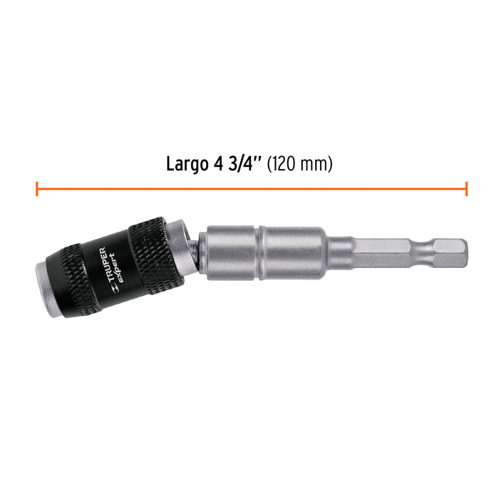 Adaptador articulado de 120 mm magnético para puntas, Expert 101965 PUDE-90120