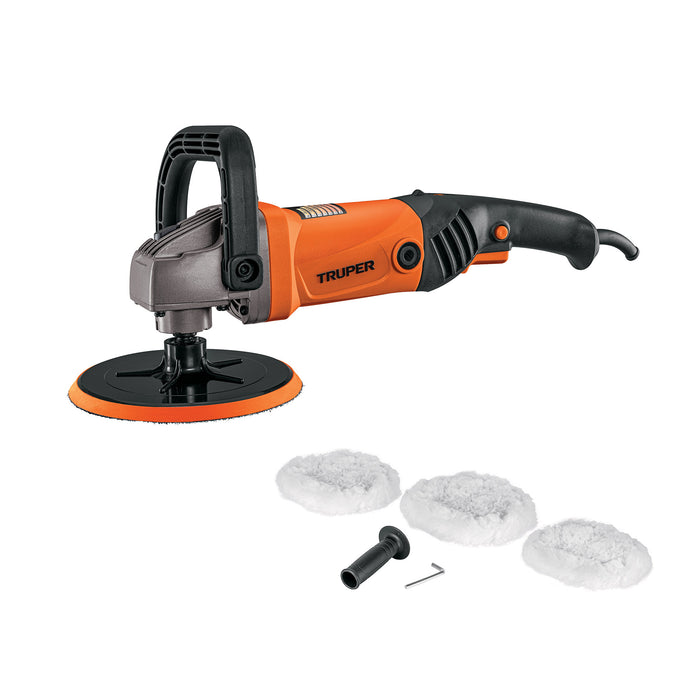Pulidora velocidad variable 7', 1200 W, profesional, Truper 16626 PULA-7A3