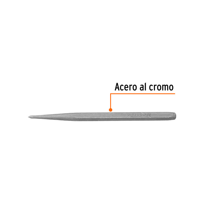 Punzón 1/4' para marcar, largo 4-3/4', Truper Código: 12224