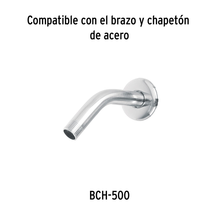 Regadera redonda de ABS 3', 5 funciones, sin brazo, Aqua 49415