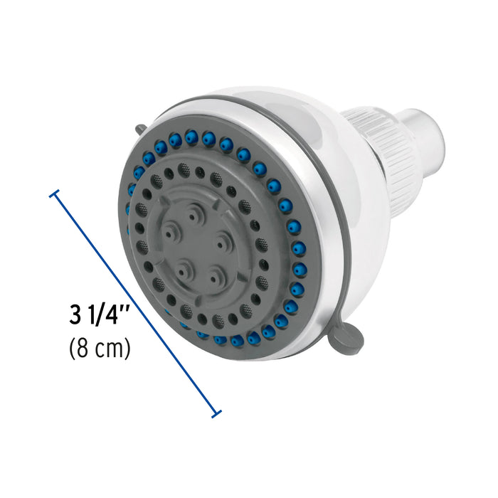 Regadera redonda de ABS 3', 5 funciones, sin brazo, Aqua 49415