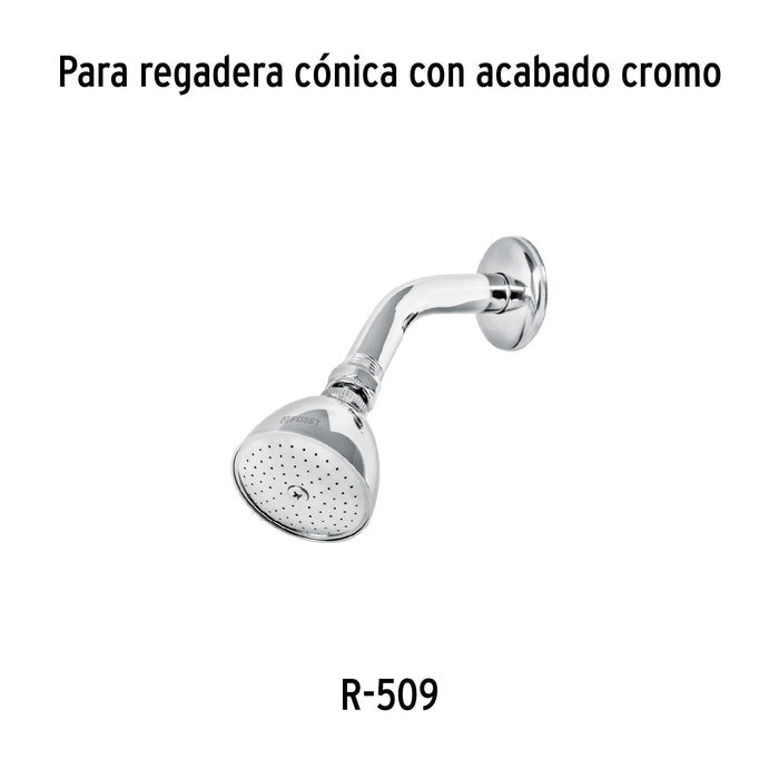 Regadera cónica metálica 2-1/2' sin brazo, Foset Aqua 49449
