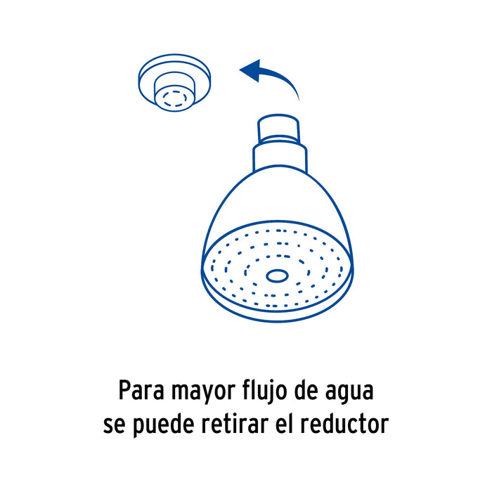 Regadera cónica metálica 2-1/2' sin brazo, Foset Aqua 49449