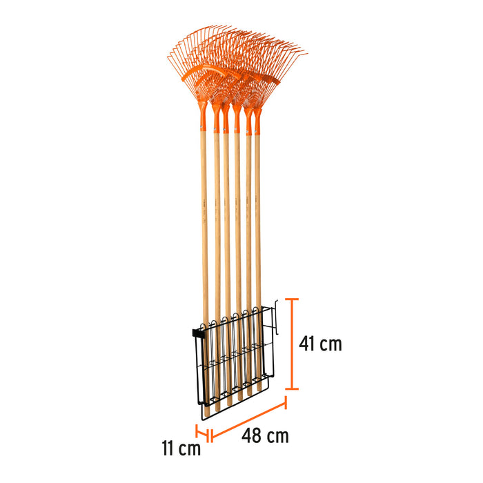 Rack para escobas metálicas, Truper 50216 R-EM