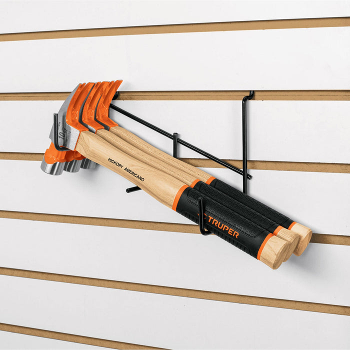 Rack para 3 martillos pulidos, uña curva, Truper 50071 R-MO3