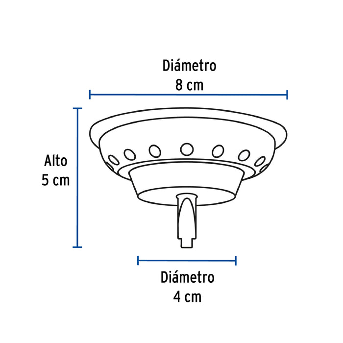 Canastilla inox para contracanasta 3-1/2', Foset 48021