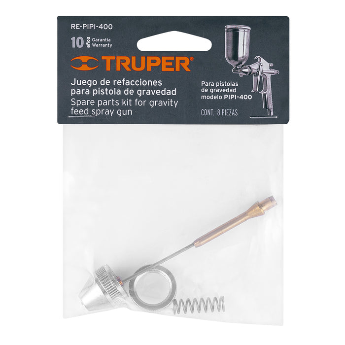 Pistola compacta p/retoque LVMP vaso alum, 0.5 mm, Truper 11098 PIPI-400