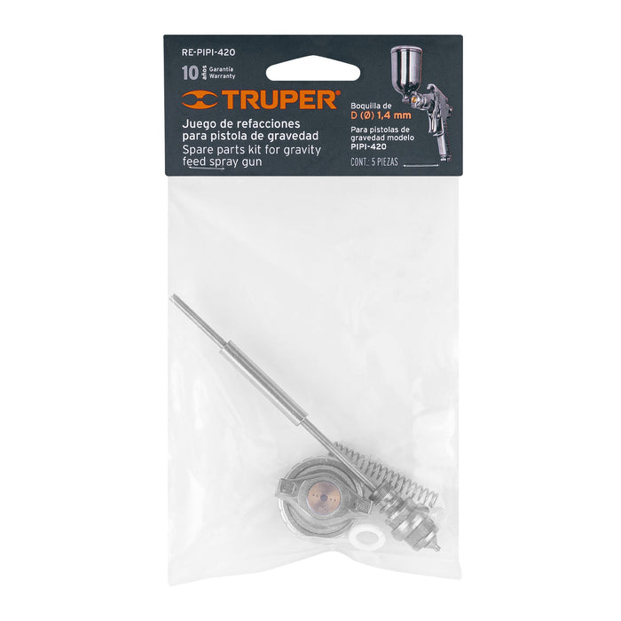 Pistola p/pintar gravedad LVMP vaso aluminio, 1.4 mm, Truper 11095 PIPI-420