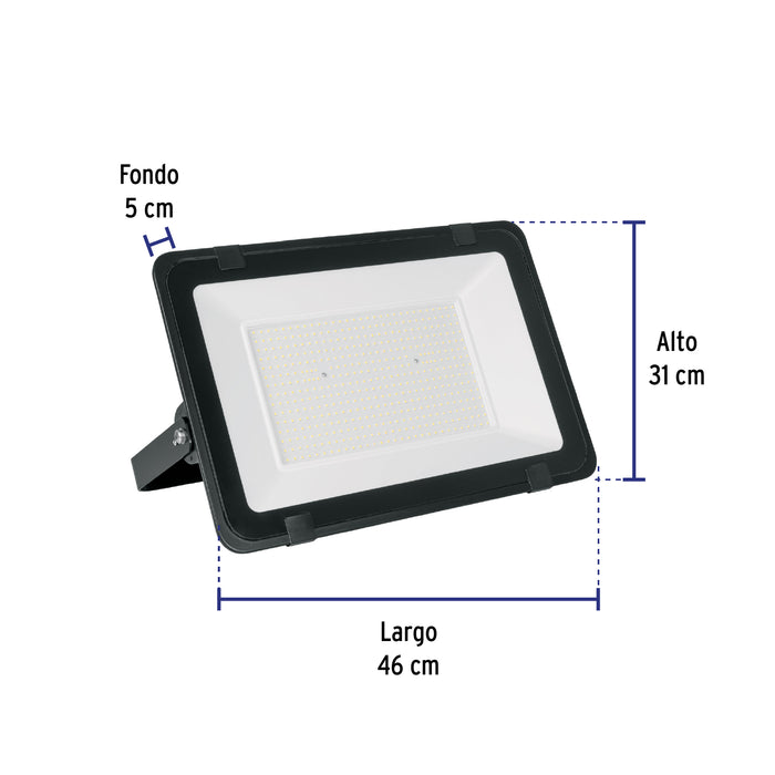 Reflector ultra delgado LED 300 W luz de día, Volteck Basic 26112