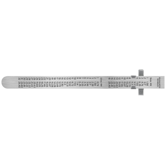 Regla 15 cm de acero inoxidable de bolsillo, Truper 101810 RGL-15B