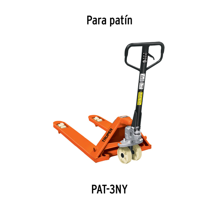 2 Rodillos para patín traspaleta de 3 ton PAT-3NY, Truper 100256 RO-PAT-NY