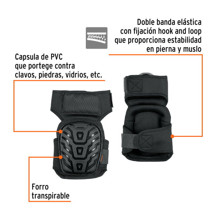 Rodilleras de gel y EVA con correa antideslizante, Truper Código: 12952