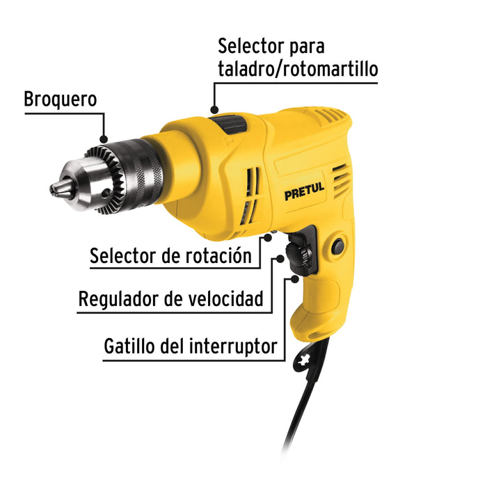 Rotomartillo 1/2' 550 W, Pretul Código: 28112